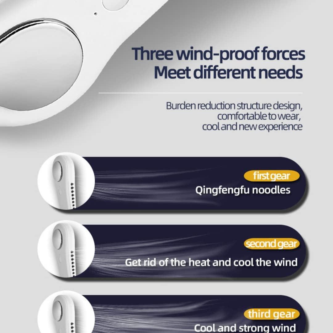 Portable Bladeless Hanging Rechargeable Neck Fan