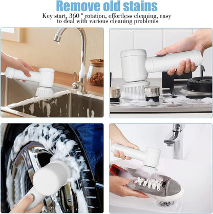 5 in 1 Handheld Bathroom Cleaning Brush Scrubber