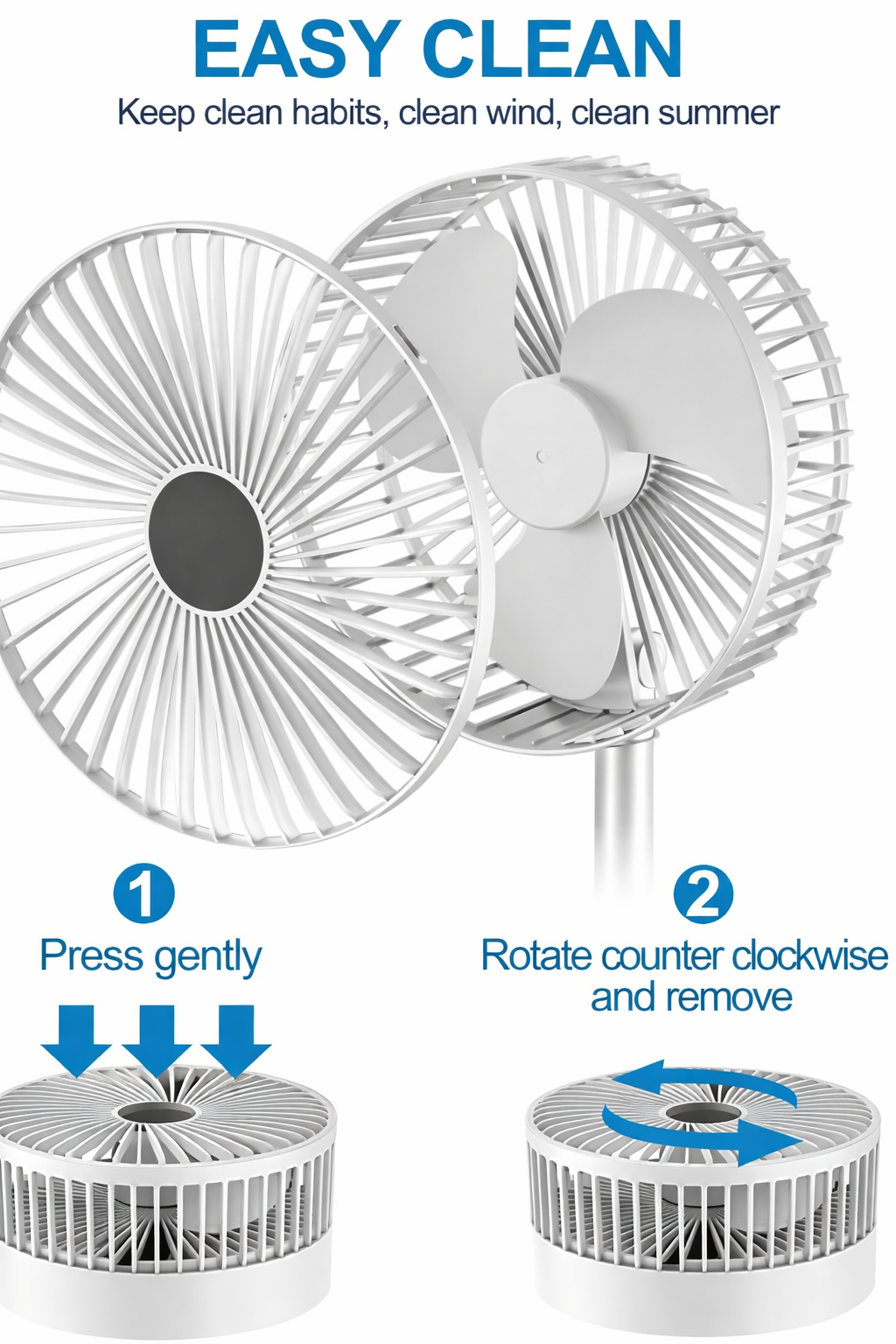 Portable USB Rechargeable Mini Desk Fan