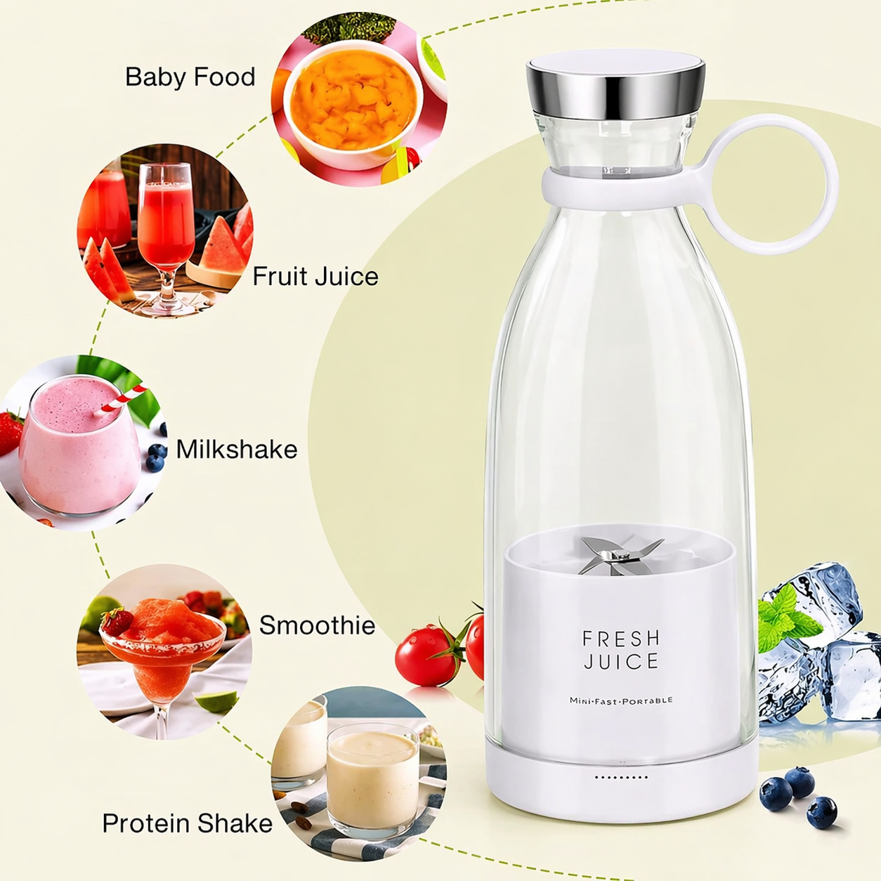 Portable Mini Juice Blender
