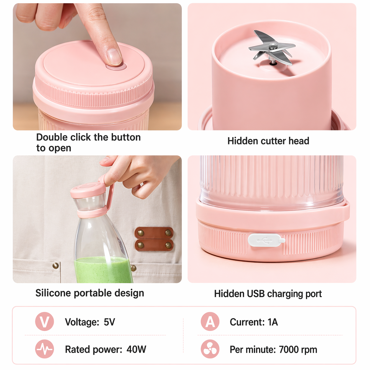 Portable Mini Juice Blender